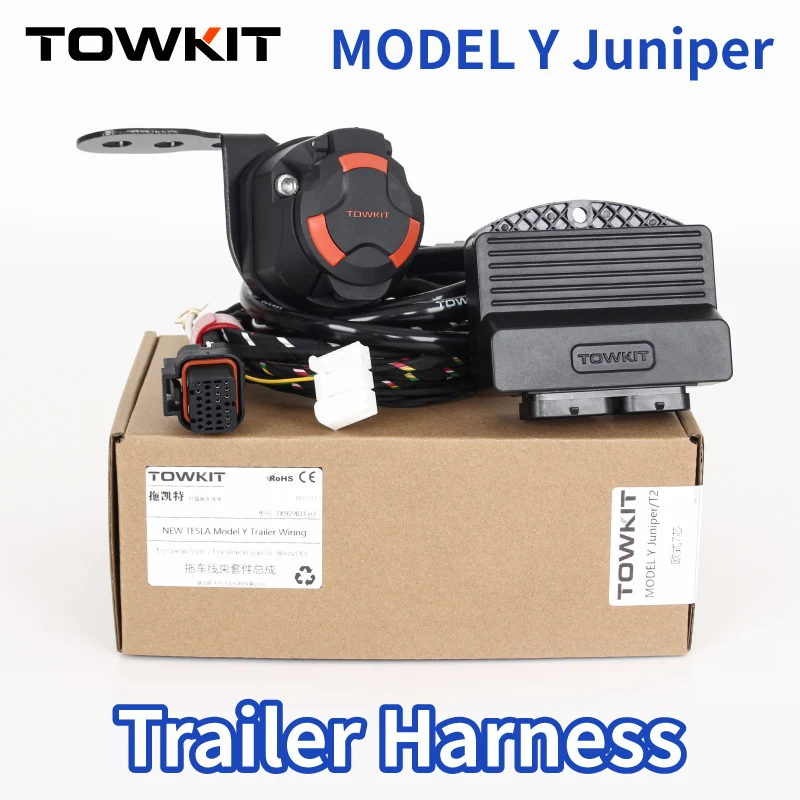 Para TESLA MODELO Y JUNIPER arnés de cableado de remolque Eur 13/7 pin remolque RV señal de luz trasera Australia 12/7 pin controlador de remolque