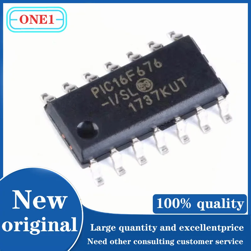 

10PCS/lot Chip New original PIC16F676-I/SL PIC16F676-I PIC16F676 IC MCU 8BIT 1.75KB FLASH 14SOIC