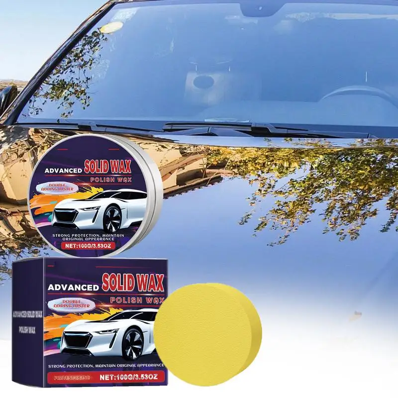 For Refer To Description  Car Wax Polishing Paste Car Polishing 100ml Repair Paste Long-Lasting Polishing Wax With Sponge Safe