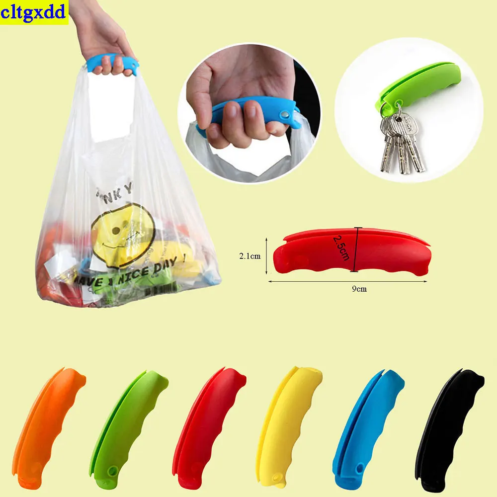 1 piece of silicone portable handling equipment Effortless shopping bag Portable holder with keyhole handle Comfortable grip too