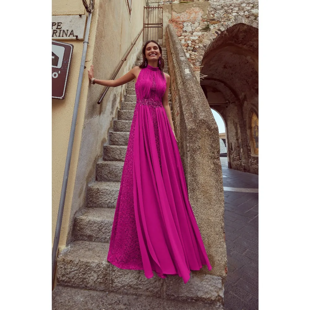 Customized Appliques Mother of Birde Dresses 2026 for Women Wedding Halter Pleated A Line Elegant Evening Dress Prom Gowns