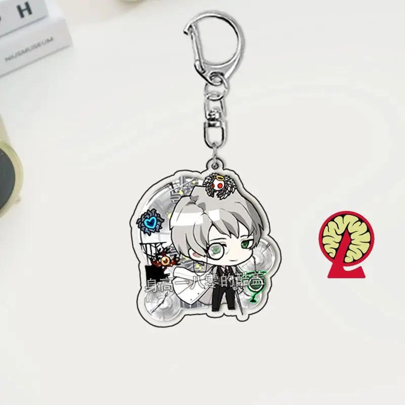 Lobotomy Corporation Anime KeyChain Cartoon Library of Ruina Men Key Chain for Women Fashion Figure Acrylic Keyring Pendant Gift