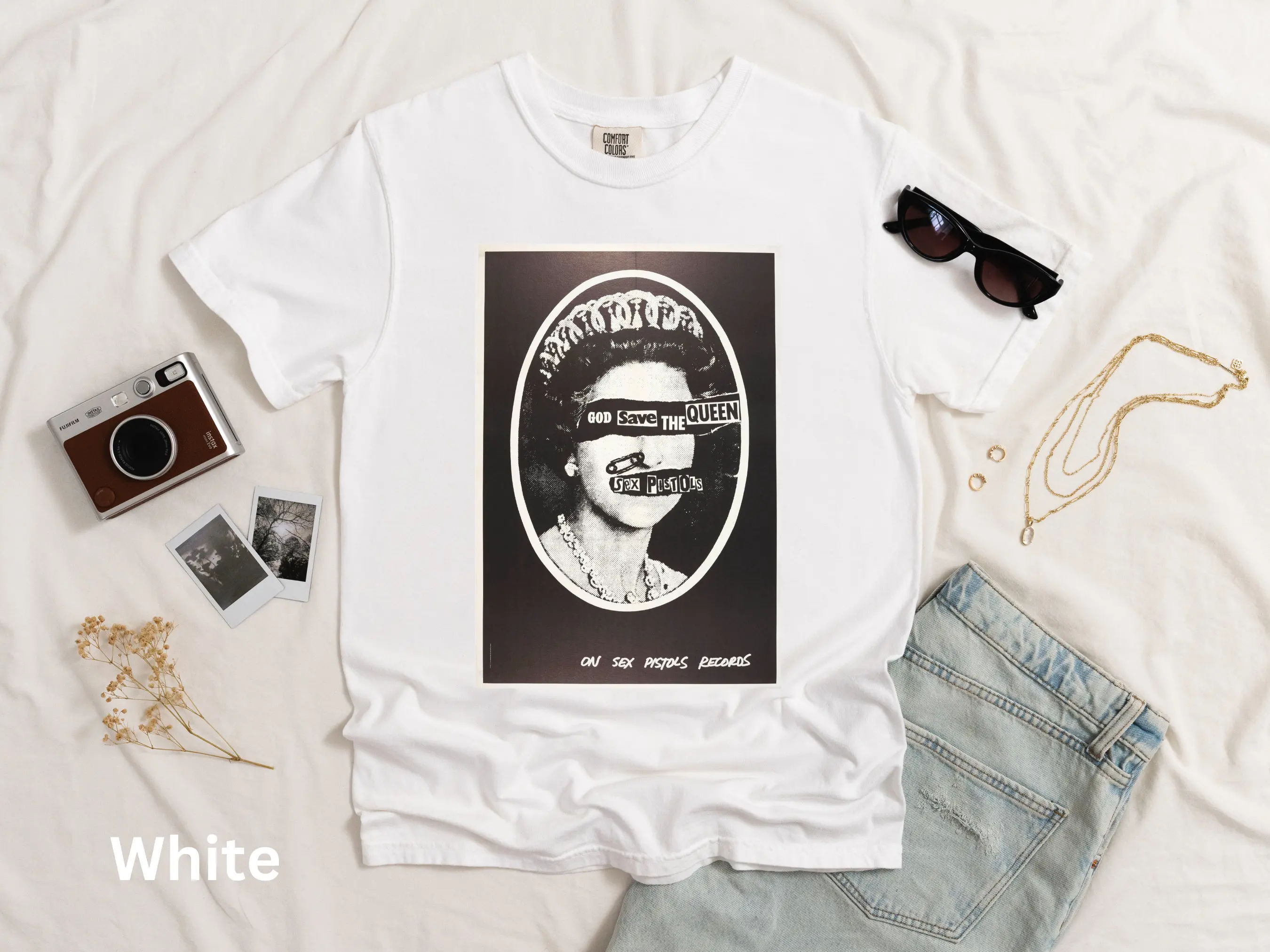 Винтажная футболка с постером Sex Pistols God Save The Queen Lover