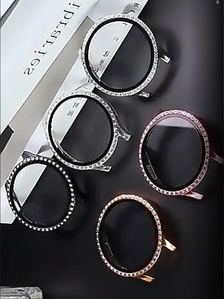 زجاج + حافظة لهاتف سامسونج جالاكسي ساعة 4 44 مللي متر 40 مللي متر ملحقات بلينغ الماس PC الوفير شل + واقي شاشة جالاكسي ساعة 6 غطاء