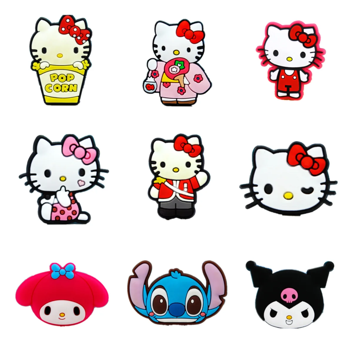 Shoes Charm for Shoe Charms Accessories Hello Kitty Decoration Sanrio Shoe Charms Pink Lot Kuromi Melody Girls Kids Women Pack