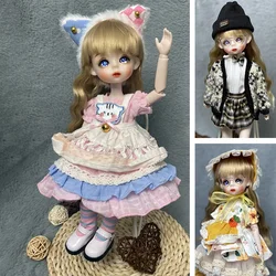 DIY 1/6 BJD Doll Female Fashion Full Set Princess Doll Handmade 28CM Doll with 3 Pair Eyes Kids Girls Doll Toy Birthday Gift
