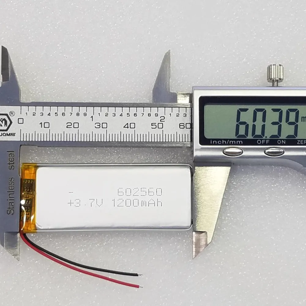 

602560 3.7V 1200mAh Lithium Polymer LiPo Rechargeable Battery For Mp3 DVD PAD Mobile Phone Bluetooth Speaker Recorder Massager