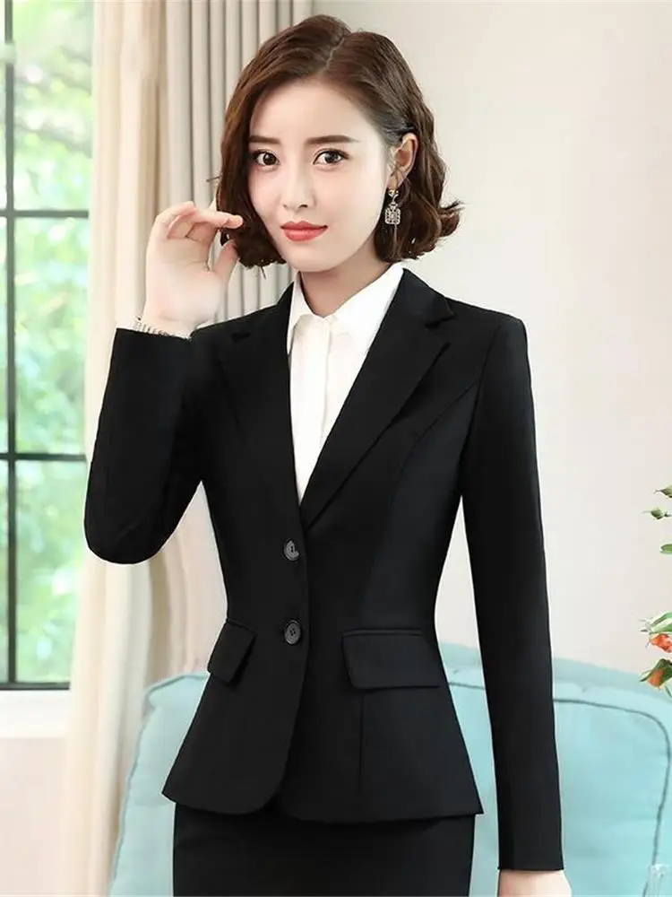 

Profional Women's Suit Jaet Slim Fit Busin Interview Workwear Autumn Spring Cleanfit Design ort Sve Long Sve
