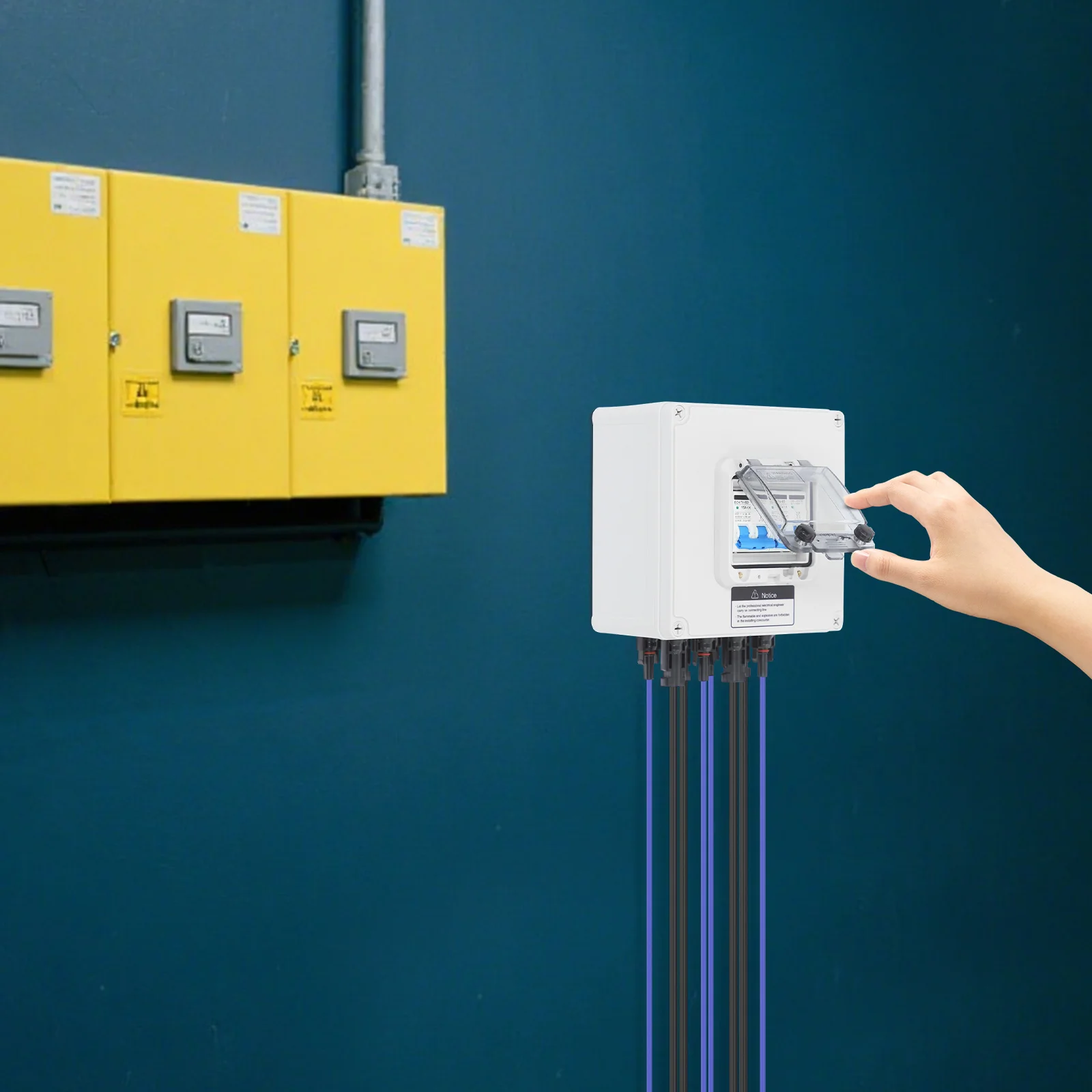 DC 12–400 V PV-Kombinator-Box, 4 Eingänge, 4 Ausgänge, 2 Eingänge, 2 Ausgänge, Solar-Leistungsschalter, IP67 wasserdicht, Flammschutz, Überspannungsschutz – Detail 15