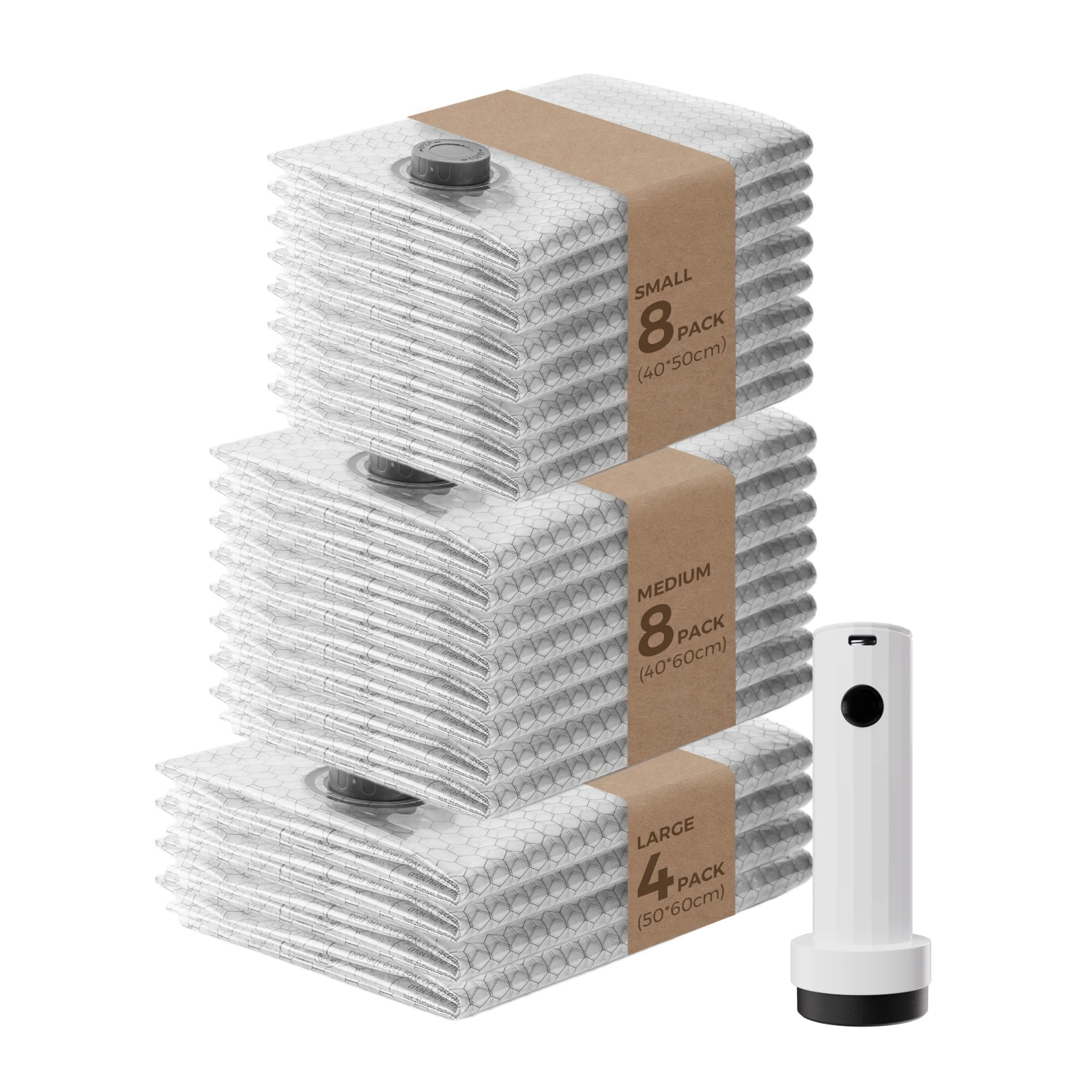 FLEXTAIL X VOLLYC NANO TASSET - Vacuümzakken met elektrische pomp, vacuüm compressiezakken voor kledingopslag thuis, reizen