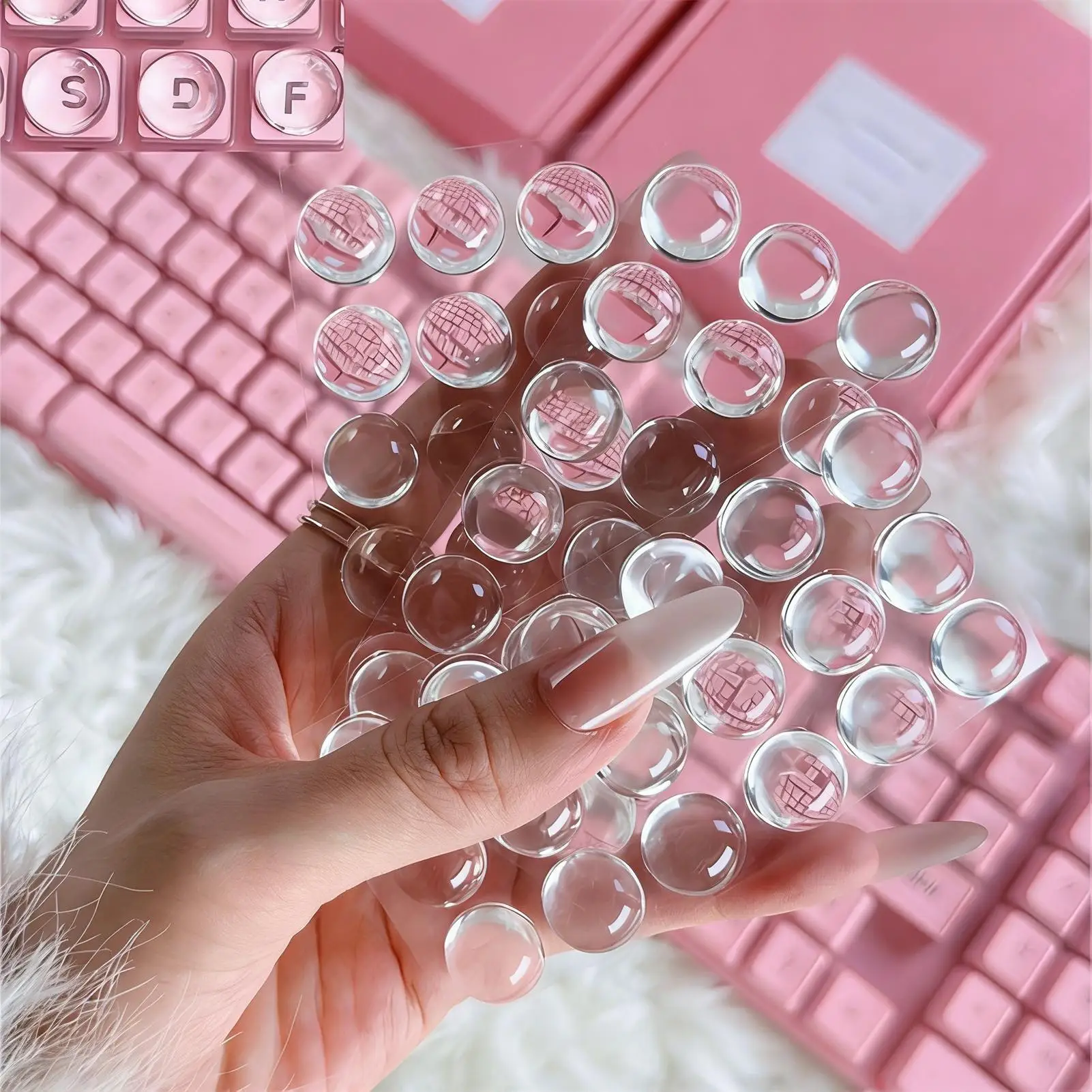Keyboards Protective Cover Keyboard Stickers for Long Nails Long Nail Typing Tools Providing Clear Protection for Long Nail