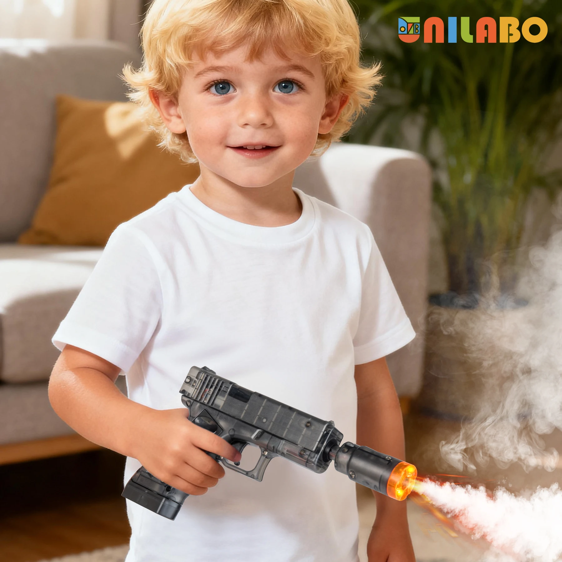 2025 Nieuw elektrisch geluid licht speelgoedpistool voor kinderen - dynamische lichten, leuke geluiden, veilig, duurzaam - Halloween Kerstverjaardagscadeau 3 +