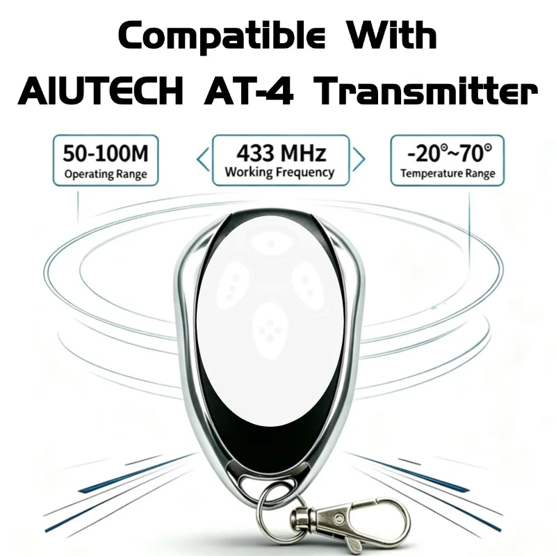 Compatible With Alutech AT-4 AR-1-500 ASG600 AN-433MHz Motor AT-4 ASG1000 Remote Control Scroll Code for Garage Door Opener