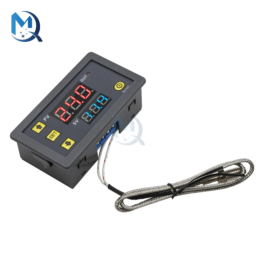 W3230 DC5V K-type Thermocouple Digital Temperature Controller -60~500 Degree 50cm Wire Led Display Relay Output