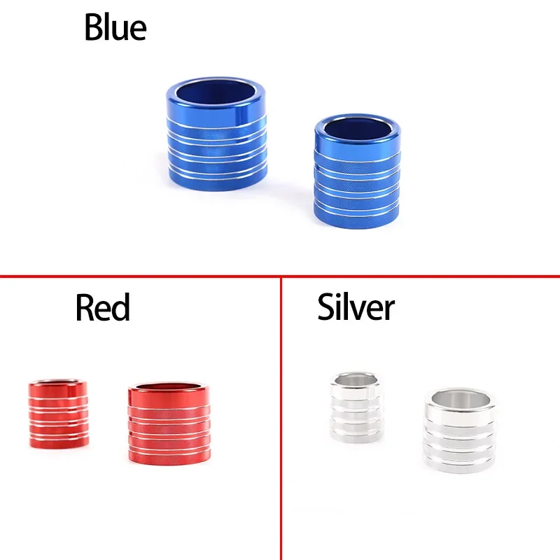 For Toyota FJ Cruiser 2007-2021 Aluminum Alloy Red/Blue/Silver Car Shift Head Sleeve Ring Trim Car Interior Accessories