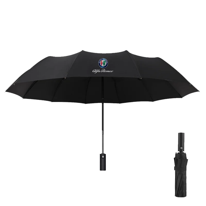 Car Automatic Folding Windproof Sunshade Umbrella For Alfa Romeo GT Giulia Tonale Stelvio Giulietta Mito Milano 147 156 159 166