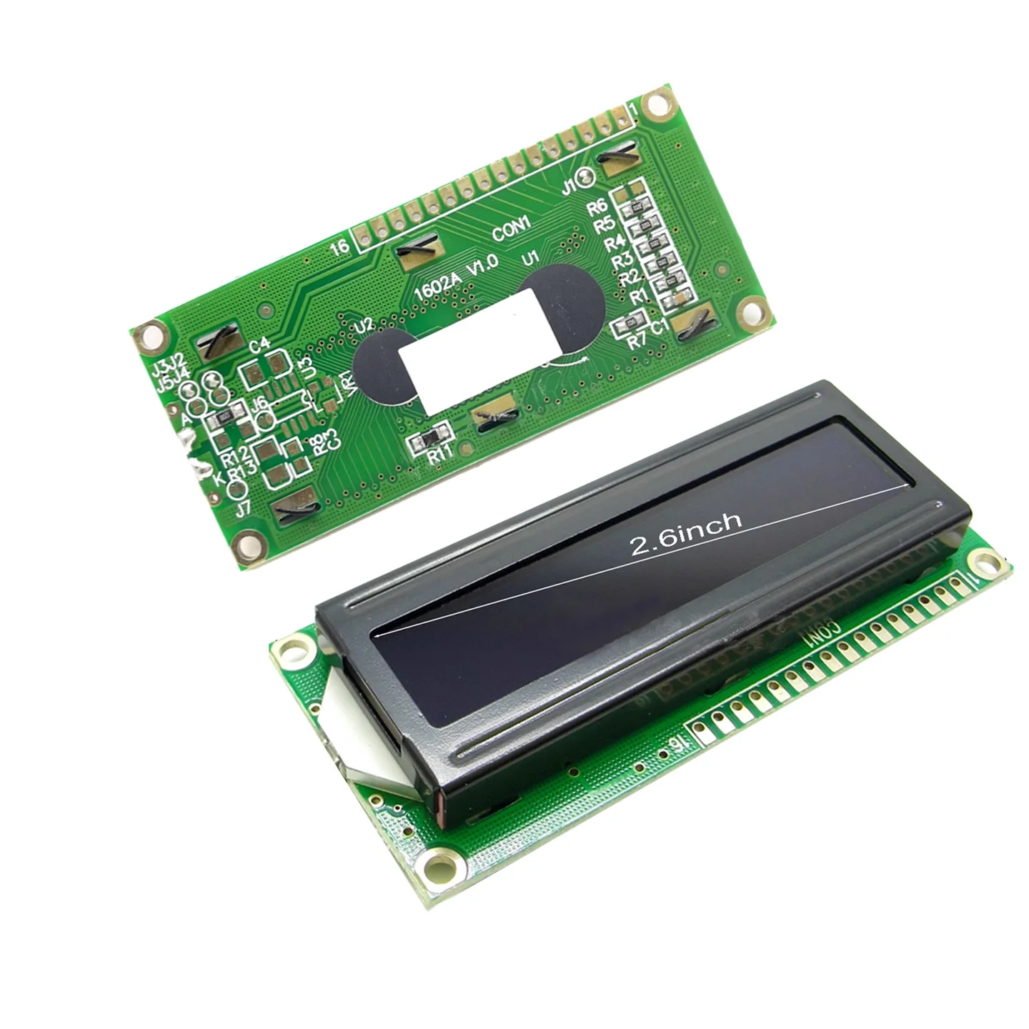 1602 16x2 1602A Modulo Display LCD AV Schermo nero Plastica 5v Schermo selezionabile blu verde bianco rosso HD44780 SPLC780D