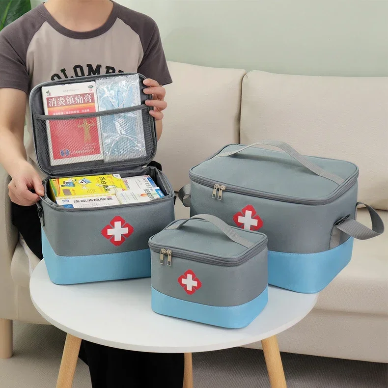 Household First Aid Medical Storage Bag High Capacity Epidemic Prevention Box Iodophor Wound Patch Disinfectant Water Organizers