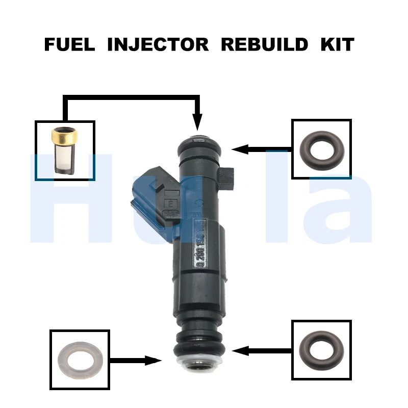 

Fuel Injector Service Repair Kit Filters Orings Seals Grommets for 2006-2007 Hyundai Sonata 2.4L 0280156165