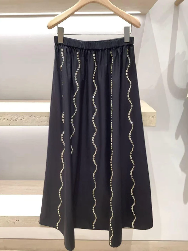 

S Home Nan You High End Women's Faion Set with Diamond Embellied irt Top And ter Skirt for Summer 2025