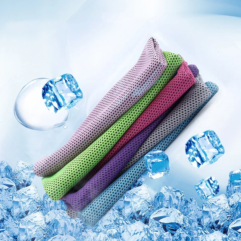 2026 Summer Cooling Microfiber Towel Set 10Pcs Outdoor Sport Quick-Drying Sweat Towel 30X100Cm Multifunctional Solid Face Towels