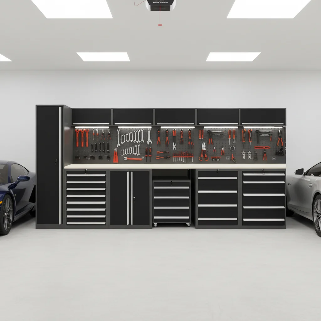 JZD Metal Tool Cabinet Workbench for Electronics Repairing Garage Tool Cabinet with Tools Tool Box Trolley Heavy Duty Tools Cart