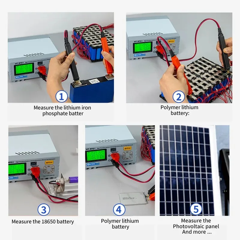 HeltecBMS Strumento tester di resistenza interna per batteria al litio ad alta precisione / Tester di tensione per batteria 18650/lifepo4