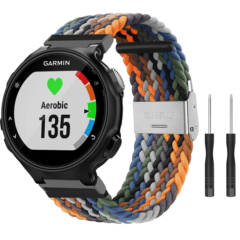Cinghie elastiche intrecciate per Garmin Forerunner 235 735xt 220 230 630 620 Approach S20 S5 S6 cinturino per orologio braccialetti regolabili in Nylon