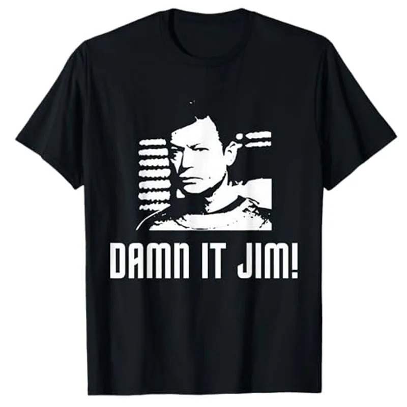 Damn It Jim T-Shirt Y2k Men's Fashion Clothes Novelty Gift Summer Short Sleeve Blouses Cotton Casual Tops Graphic Streetwear Tee