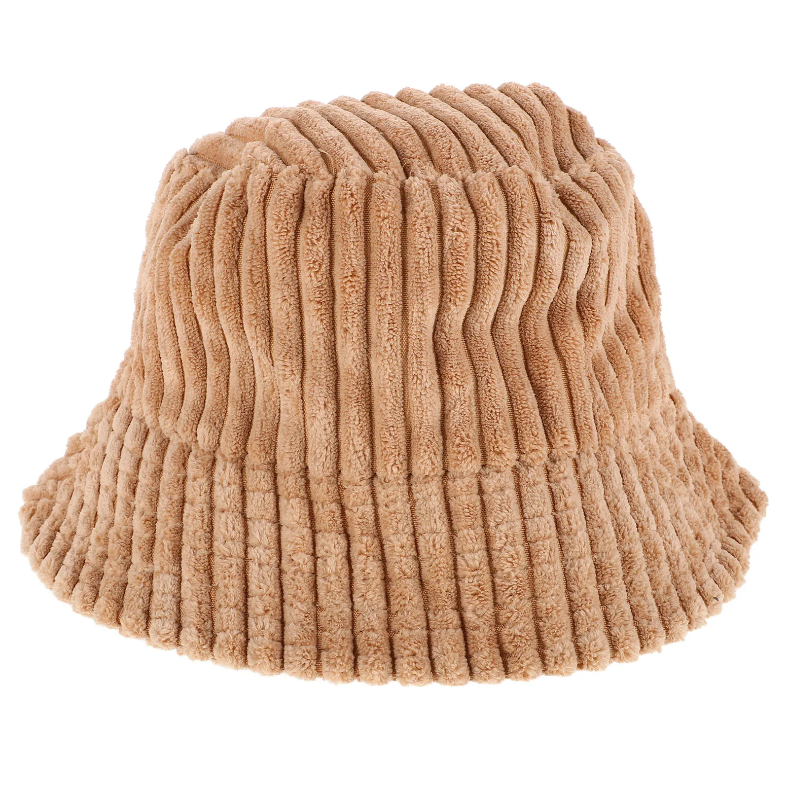 

Vintage Corduroy Bucket Hat Beanie Autumn And Winter Fashion Outdoor Cap Khaki for Women Hats Woman