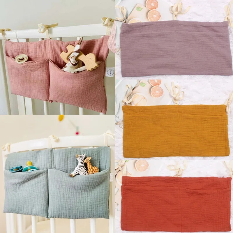 New Portable Baby Crib Storage Bag Multifunctional Newborn Bed Headboard Organizer for Kids Baby Bedding Diaper Bag