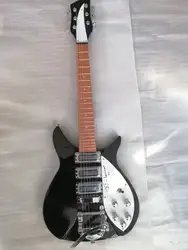 6-string electric guitar, 21 notes, black paint, silver accessories, free transportation