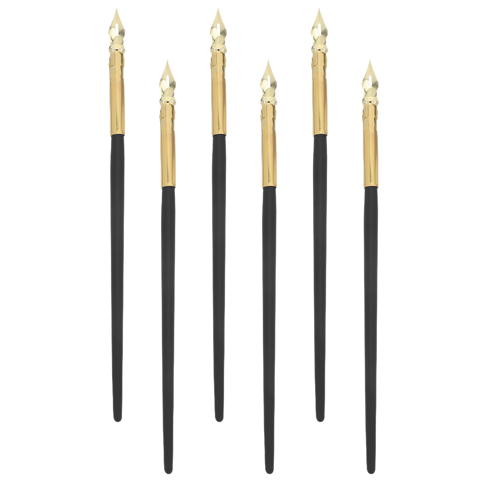 6 قطعة قلم الخط Dip للرسم الخط مانغا الفن الحبر السائل الكتابة خمر تصميم معدني الفنانين المشاريع الإبداعية