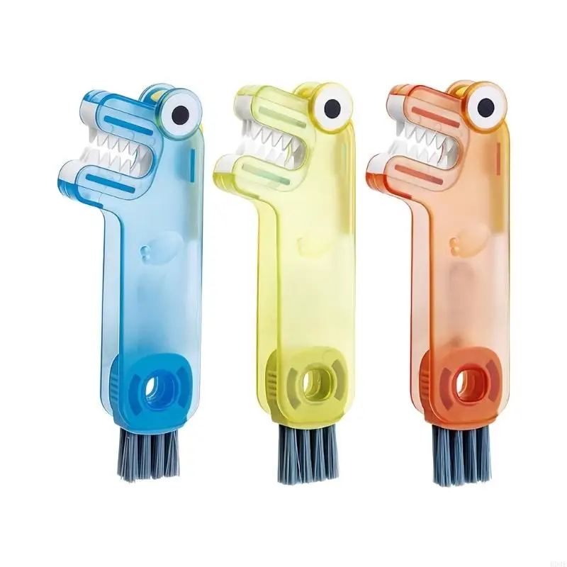 Flexible Cup Lid Cleaning Brush for Bottle Mouth Care and Seal Edges, Small Detail Cleaner with Hanging Loop for Daily Use B03E