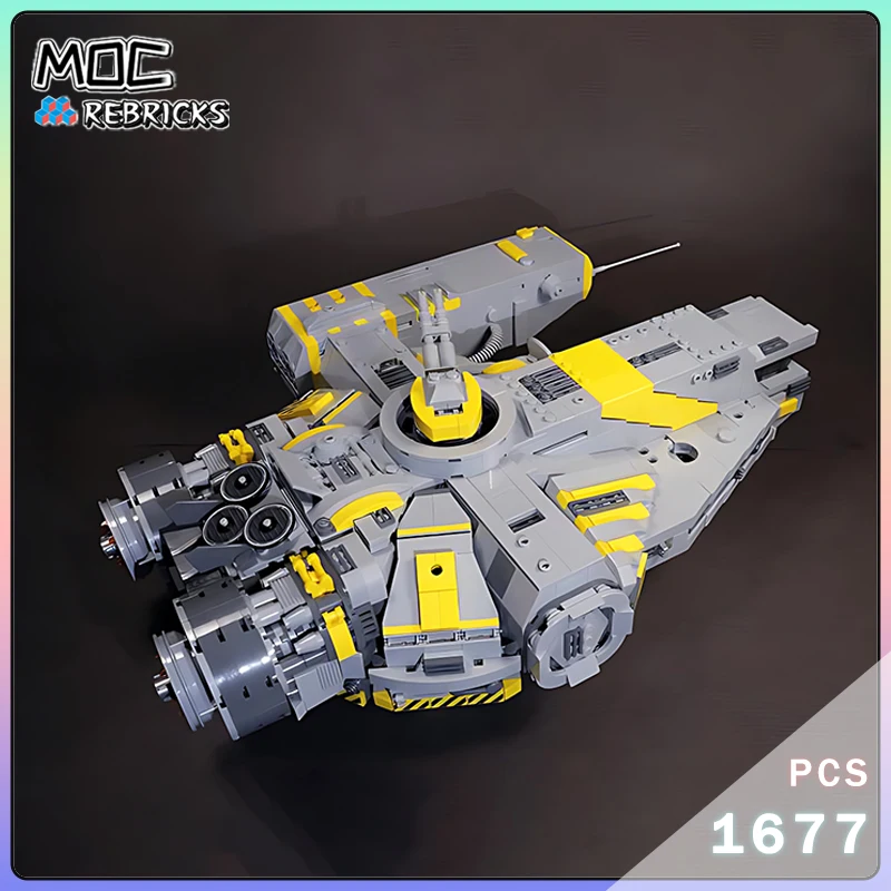 MOC-23774 Spacecraft XS-Stock Light Freighter importer décennie ks, Science Fiction Spacvier Modèle Technologie Briques Cadeau de Noël