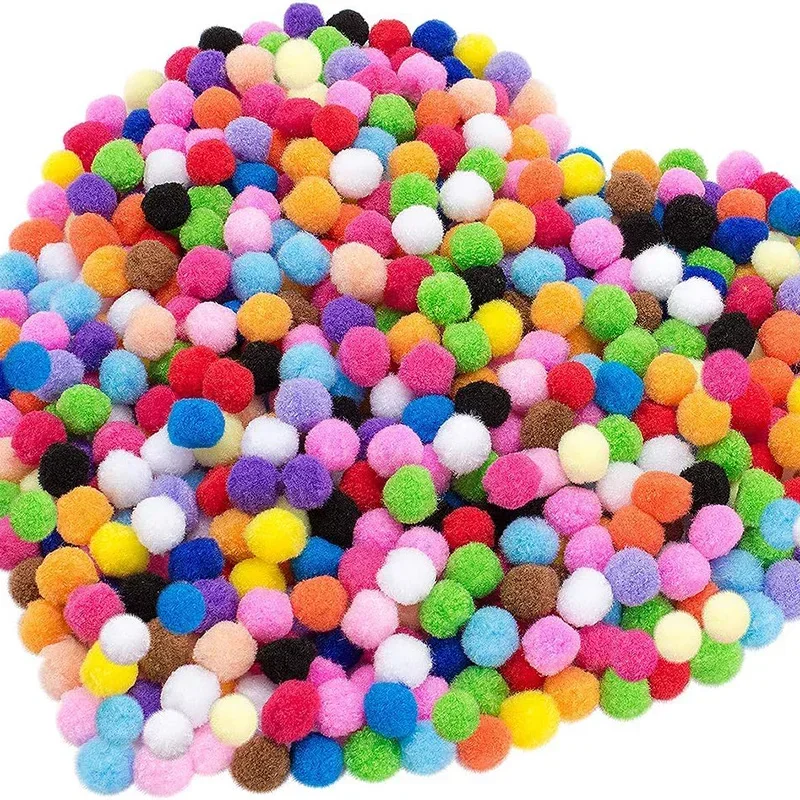 8/10/15/20/25/30mm Pom Pom Palline di pelliccia Soffici morbidi Pompon Multicolor Pompon Palla di pelo Pompon ad alta elasticità Forniture artigianali creative