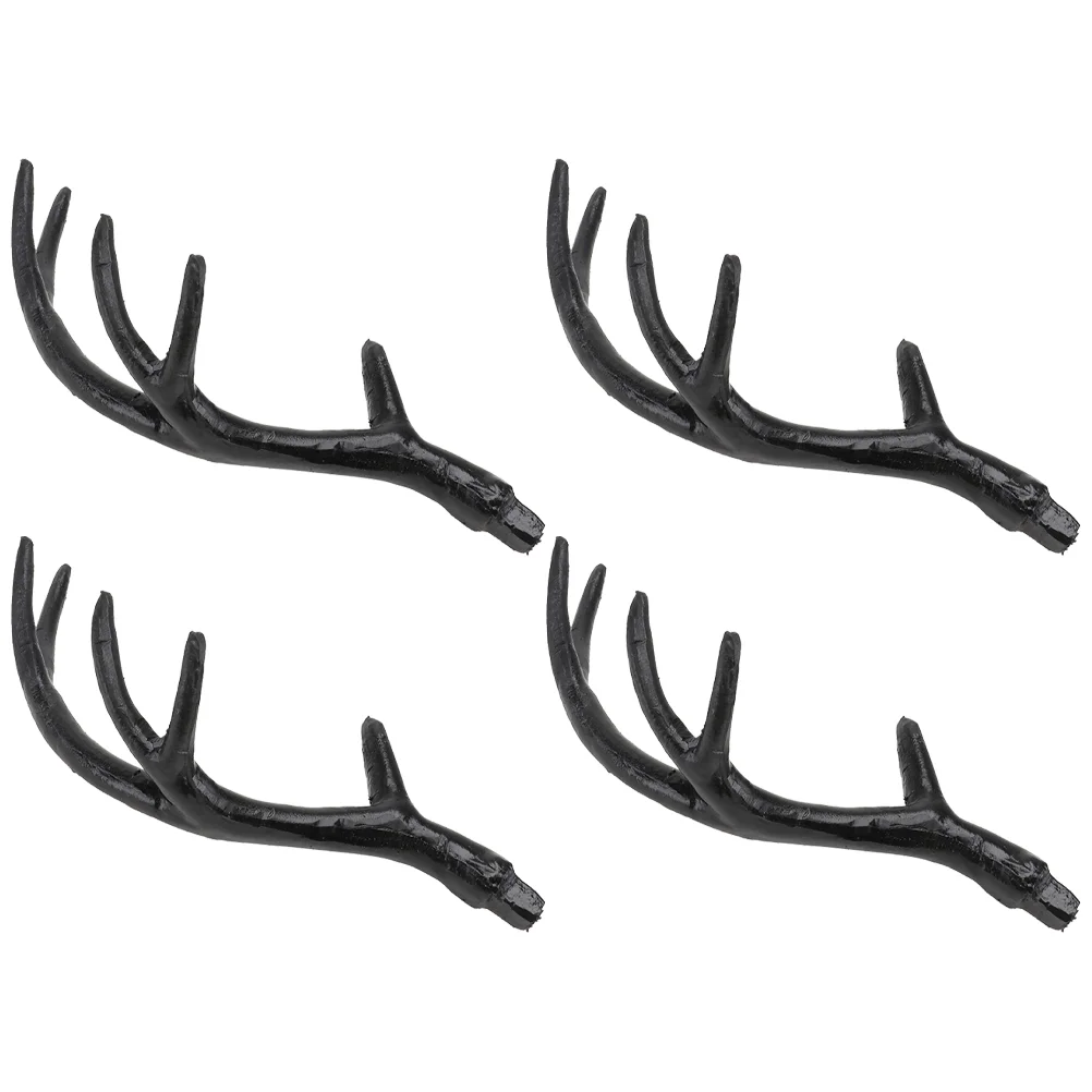 2 Pairs Halloween Artificial Antlers Puppy Toys for Hairpins Plastic Christmas Reindeer Headband Accessory DIY Headpiece