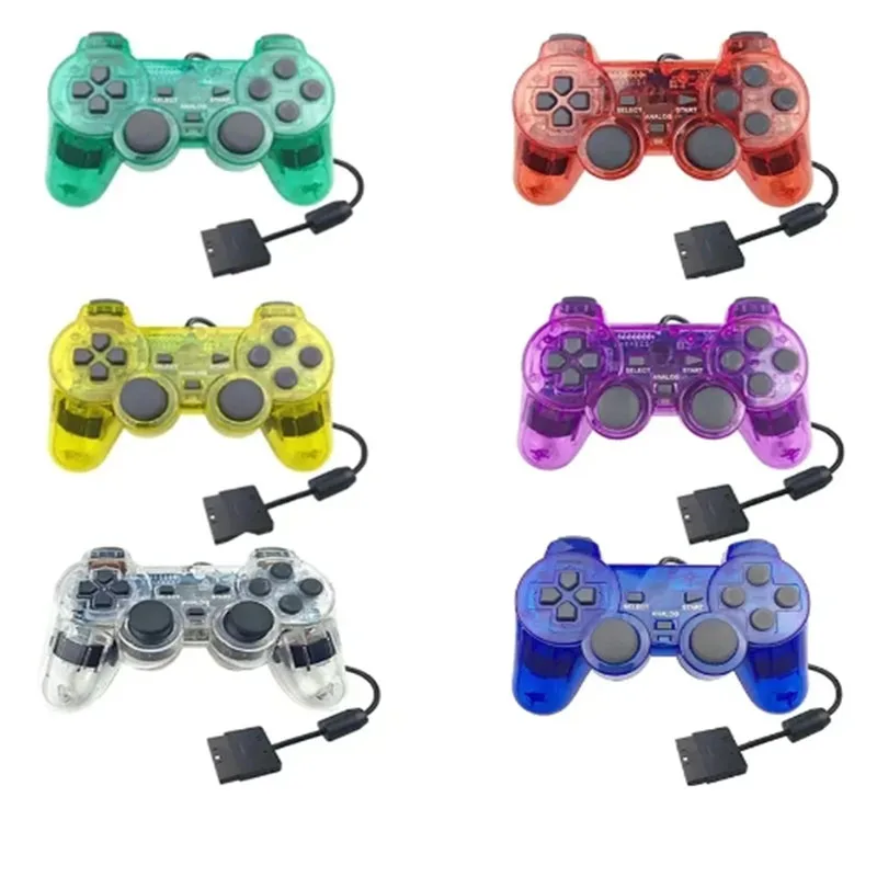 

Wired Transparent Gamepad For PS2 Handle Remote Gaming Controller Joystick For PS2 Manette Joypad