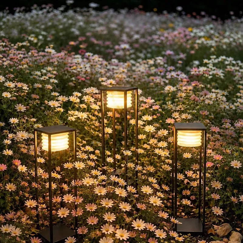 Modern Waterproof Outdoor Lawn Light Vertical Garden Lamp for Villa Landscape Decoration Simple Design Yard Lighting Fixture