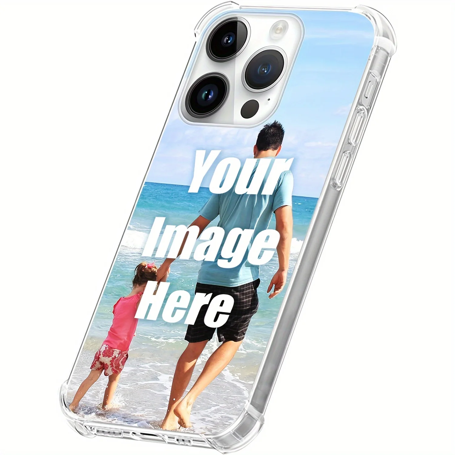 DIY Family Photo Customized Shockproof Case For iPhone16 16e 15 14 13 12 11Pro Max Mini SE 2020 2022 XS XR 6s 7 8 Plus TPU cover - náhled 3
