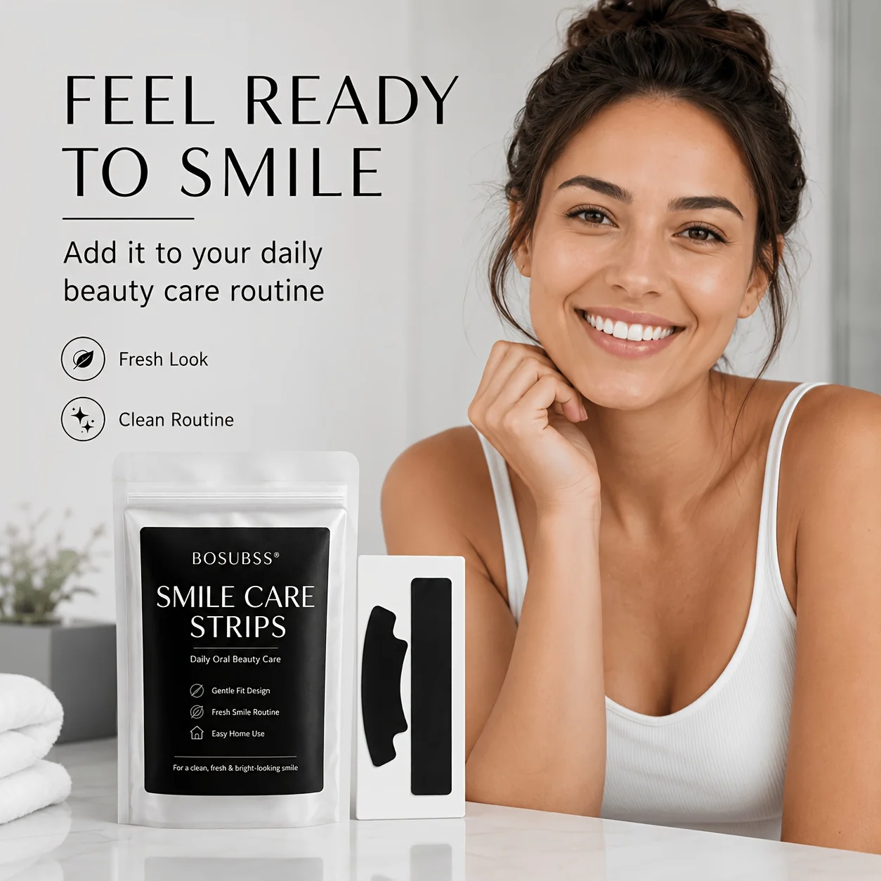 6/10/14pcs Bright-Looking Smile Strips, Comfortable Oral Care Strips for Daily Smile Routine, Easy-to-Use Flexible Fit Strips