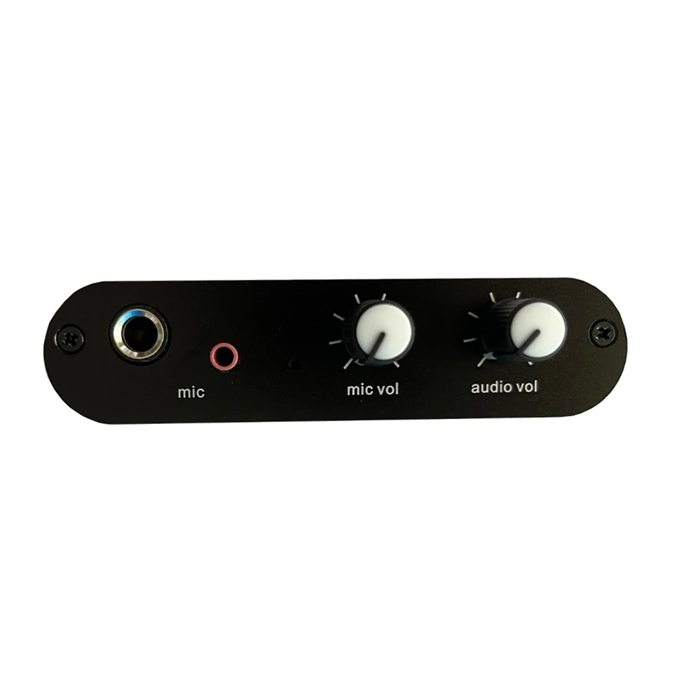 Microfono dinamico da 6,5 mm Amplificatore per microfono a condensatore da 3,5 mm Amplificatore per cuffie Preamplificatore audio Scheda di missaggio MA-2S-AB01