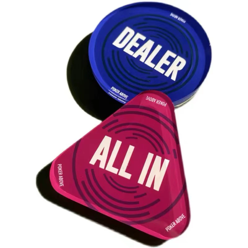 Casino Poker Chips PVC Card Press With Good Luck Poker Card Press Decision Souvenir Coin Dealer and Allin Set Entertainment