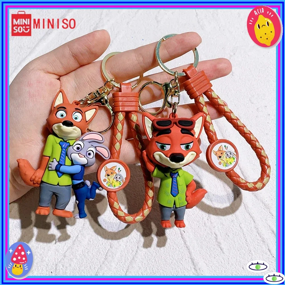 *=#MINASO Zoo Key/chain Judy Rabbit Fox Sloth Cartoon Pendant Love Gift Accessories for Couples and Fans