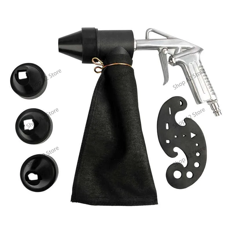 Portable Pneumatic Sandblaster Tool Set, Handheld Sand Blasting Machine Rust Removal Polishing Tool