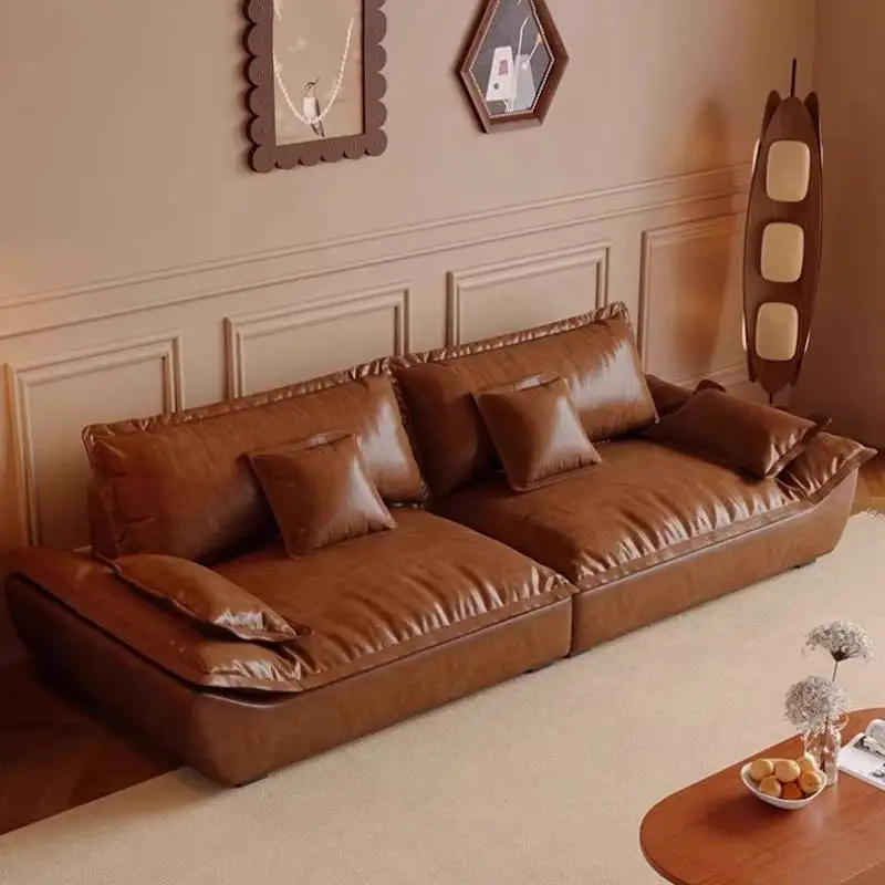 

Classic Brown Living Room Sofas Original Memory Boneless Salon Living Room Sofas Puffs Bedroom Muebles Para Hogar Furniture