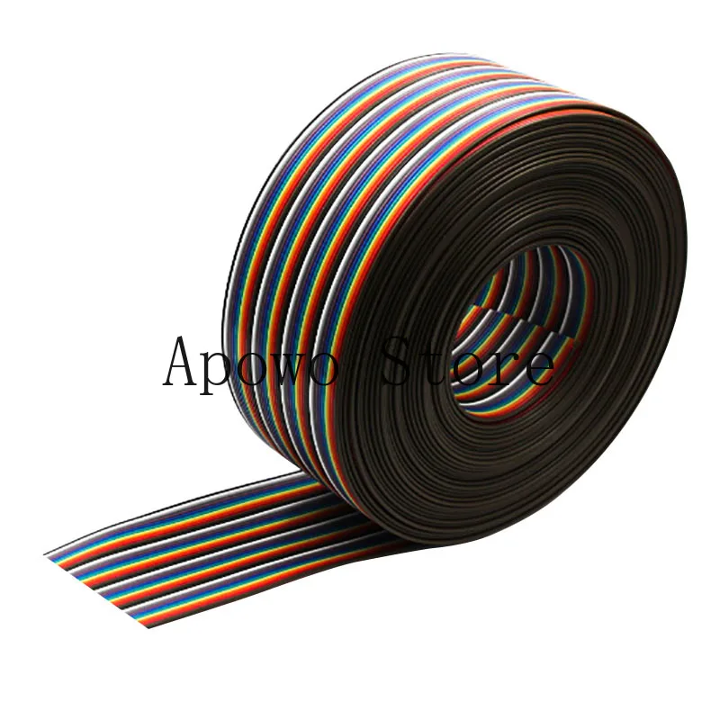 5meters/lot Ribbon Cable 10WAY Flat Color Rainbow Ribbon Cable Wire Rainbow Cable 10P Ribbon Cable 28AWG