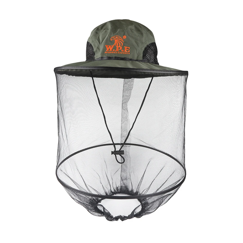 Mosquito Repellent Hat Beekeeping Cap Mesh Fishing Cap Bug Face Shield Insects Prevent Neck Head Cover Face Guard