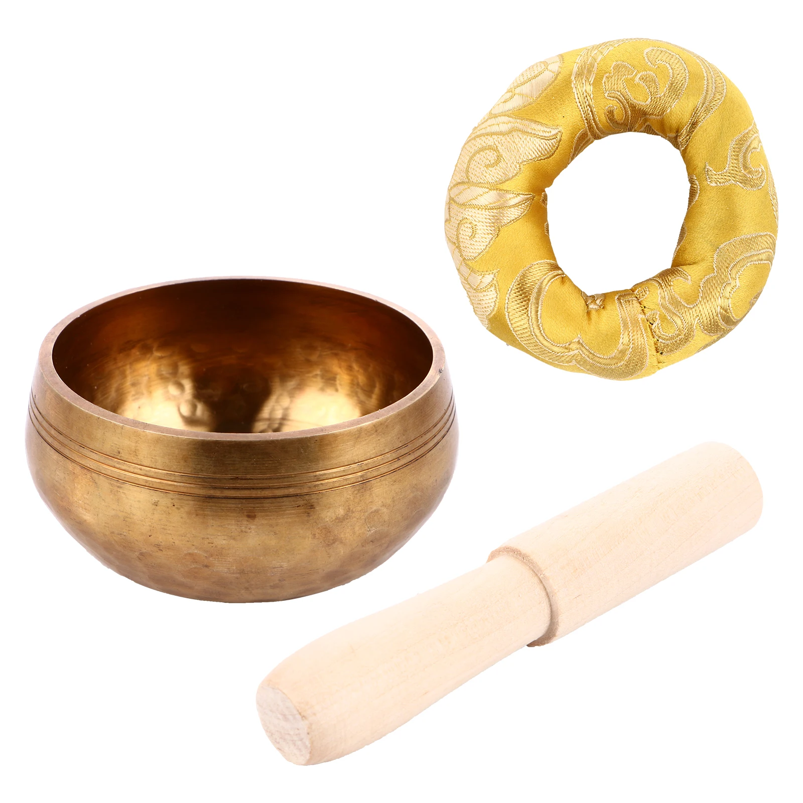 

1Set Tibetan Singing Bowl Set Meditation Yoga Sound Bowl with Wooden Mallet Cushion Perfect for Stress Relief