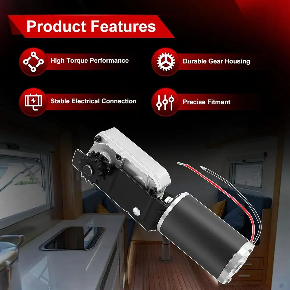 225008 RV انزلاق خارج المحرك والعتاد الإسكان متوافق مع BAL Accu-Slide كابل الشريحة خارج نظام 13 ضرس الأسنان لمقطورة RV #4